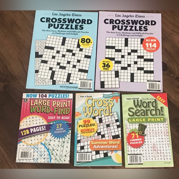 🧩❤️ BRAND NEW 5 pack WORD FIND CROSSWORD PUZZLE search LA TIMES LARGE EDITIONS - Picture 12 of 13